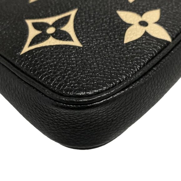 Auth LOUIS VUITTON Mini Pochette Accessoires M80732 Black Beige RFID : confirmed - Picture 4 of 16